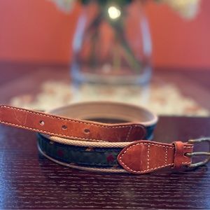 Polo Ralph Lauren (Boys) Leather And Ribbon Belt